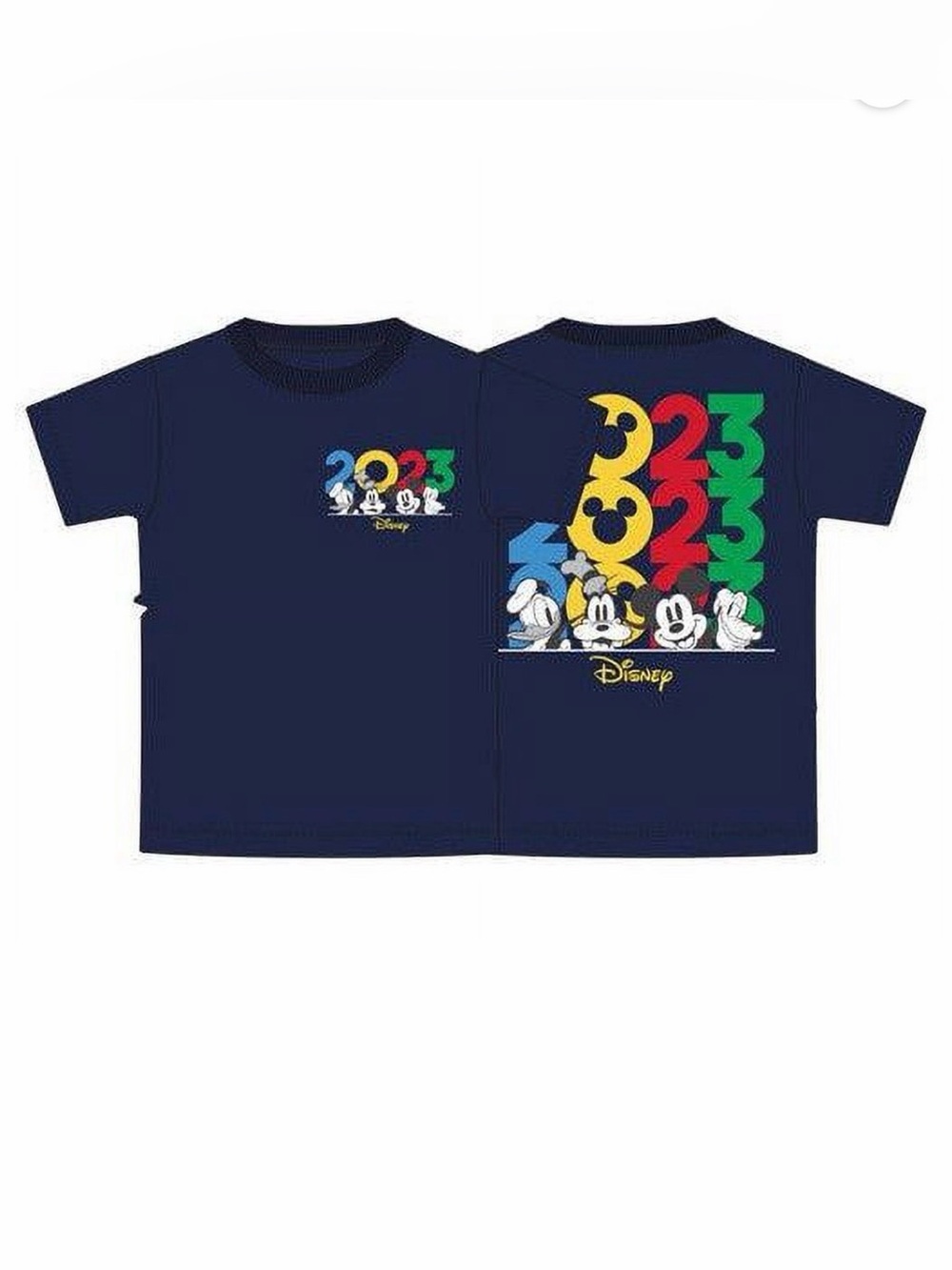 Disney T-Shirt Blue Walt Disney World Mickey Donald Goofy Pluto Youth Size M